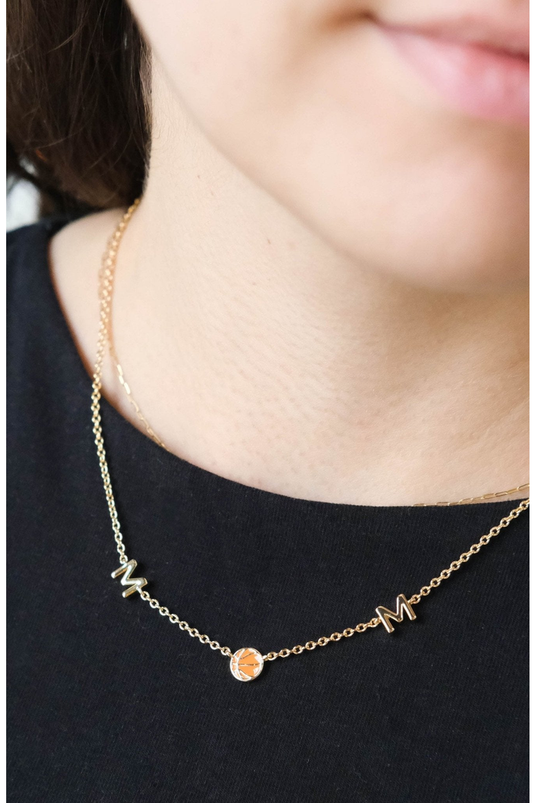 Basketball Mom Necklace, Alternate, color, Gold