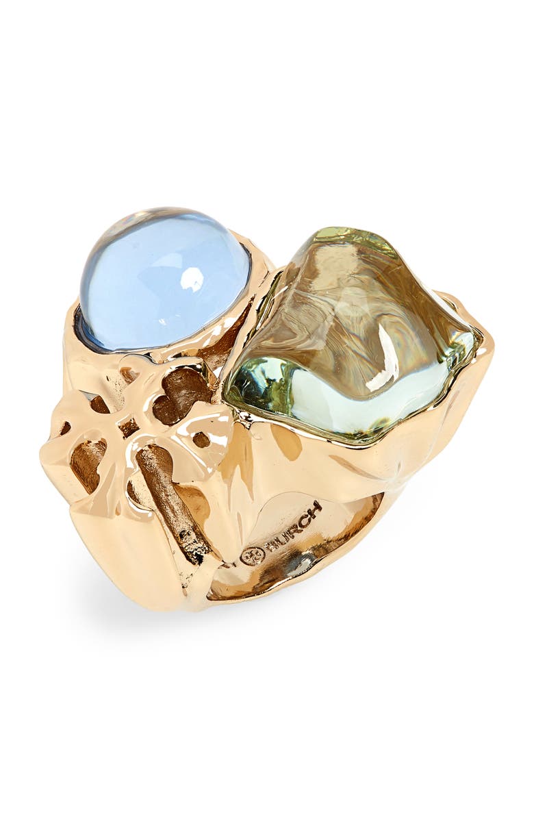 Tory Burch Kira Crystal Statement Ring, Main, color,