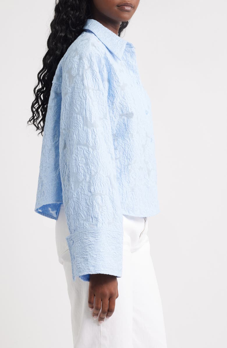 & Other Stories Cotton Blend Jacquard Button-Up Shirt, Alternate, color,