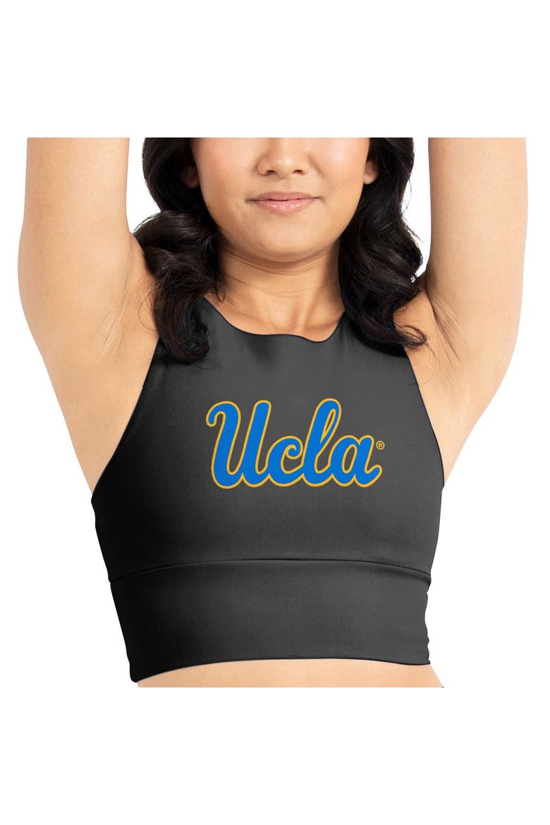 Women's Kadi Brand Black UCLA Bruins Buttery Soft Midi Bra & Leggings Set, Alternate, color, Black