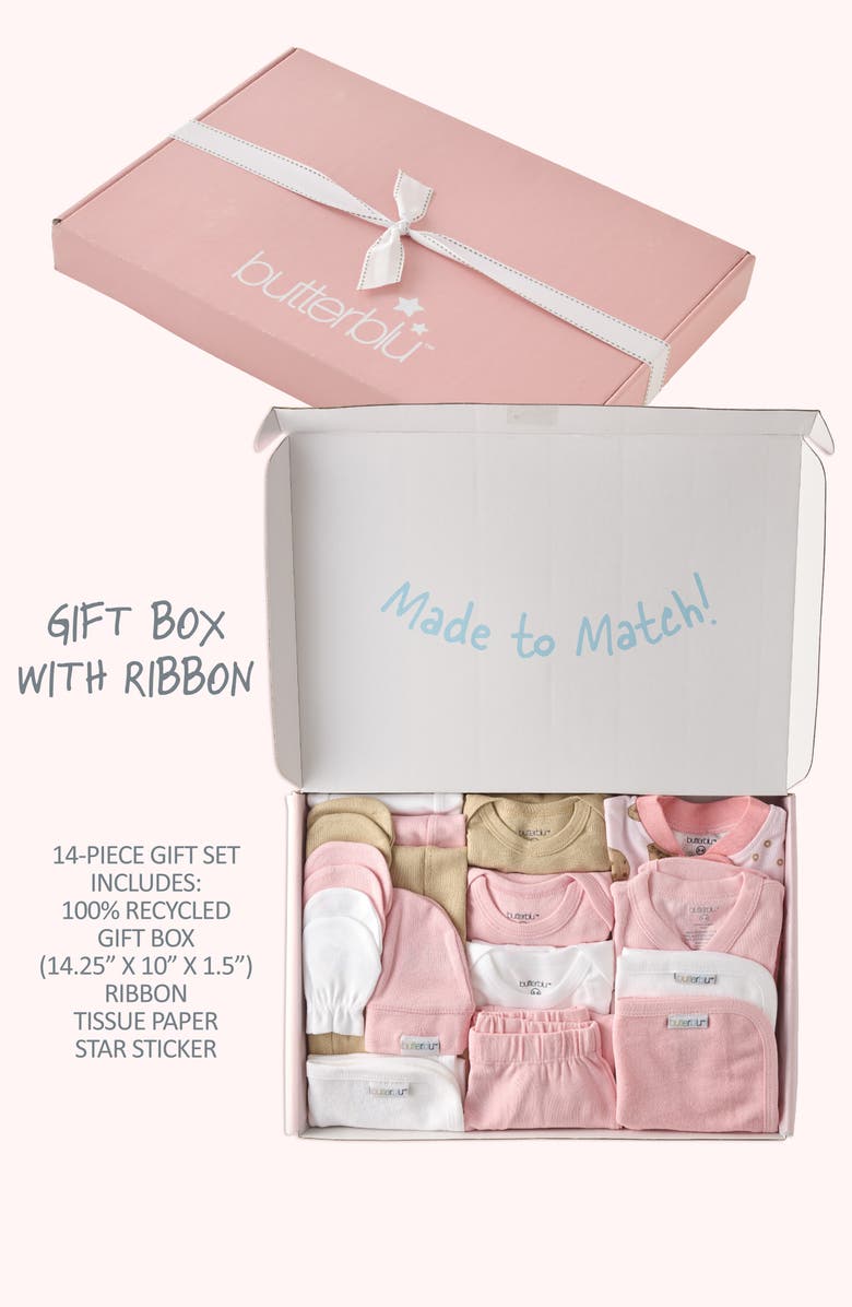 BUTTERBLU Sweet Beginnings 19-Piece Baby Gift Set, Alternate, color, Pink Milk N Cookie Crew