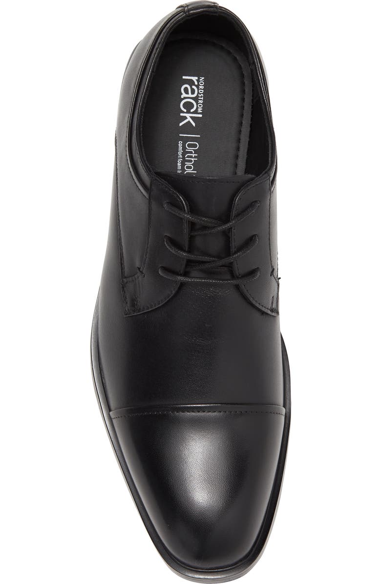 NORDSTROM RACK Greyson Cap Toe Leather Derby, Alternate, color, Black