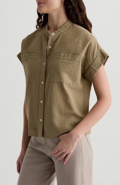 Shop Ag Ellis Cotton Blend Button-up Shirt