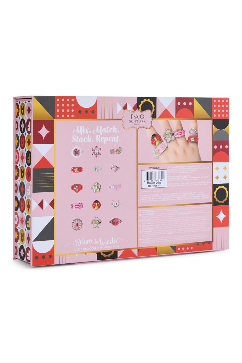 Glam Rings Set, Alternate, color, LIGHT/ PASTEL PINK