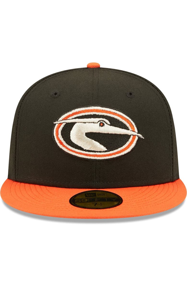 New Era Men's New Era Black Delmarva Shorebirds Authentic Collection Team Alternate 59FIFTY Fitted Hat, Alternate, color, Black