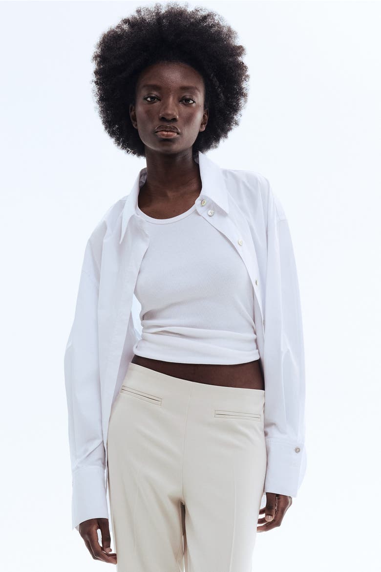 Bootcut Twill Trousers, Alternate, color, Light beige