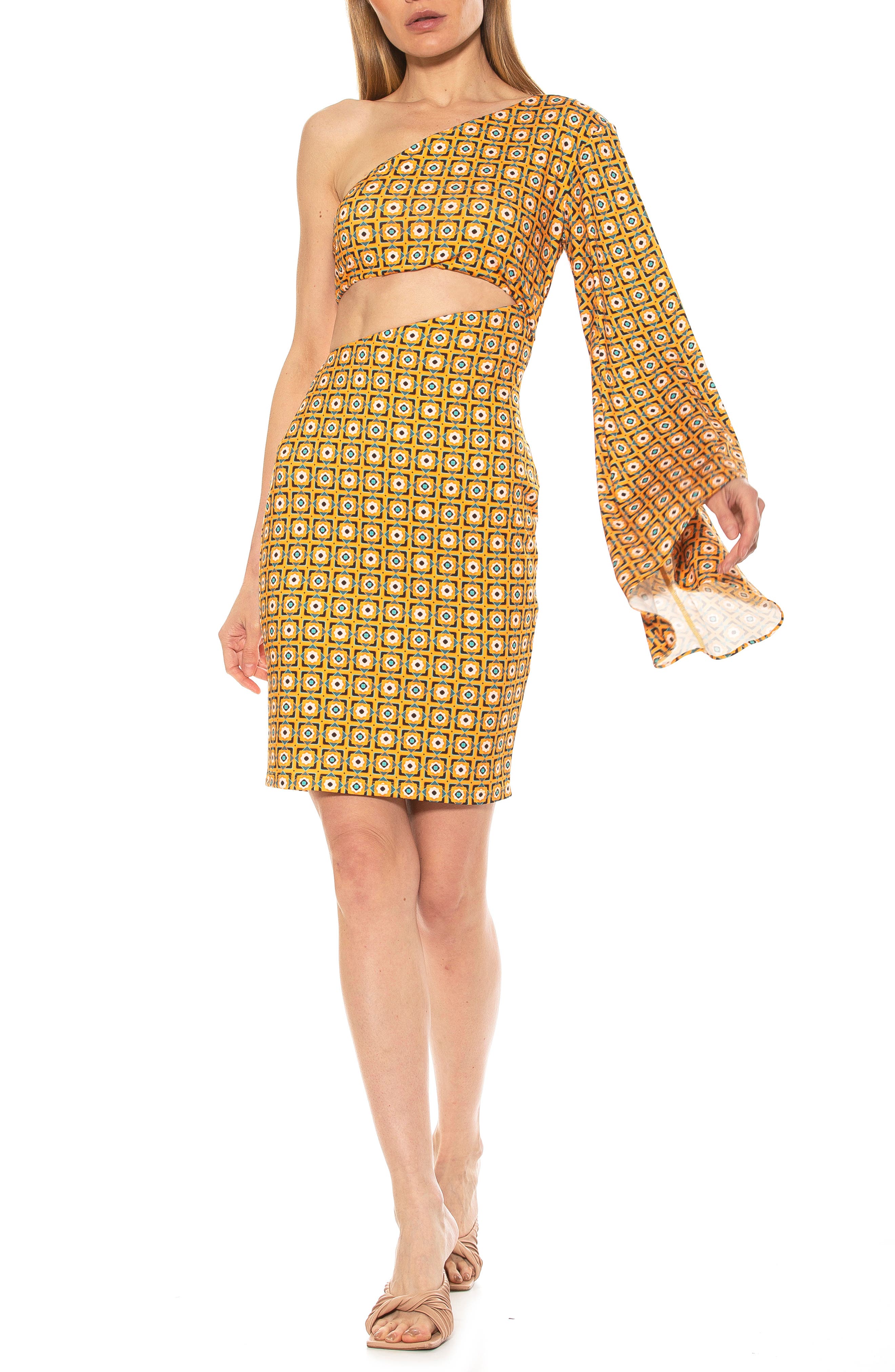 ALEXIA ADMOR Reese One Shoulder Cutout Dress