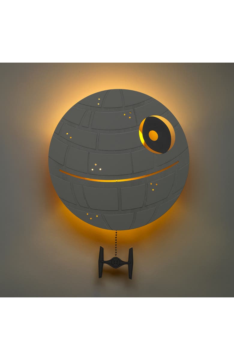 Lambs & Ivy Star Wars Signature LED Light-Up Death Star Wall Decor/Art, Alternate, color,