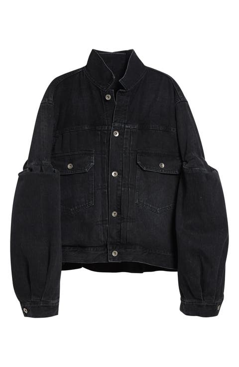 Balloon Sleeve Denim Jacket