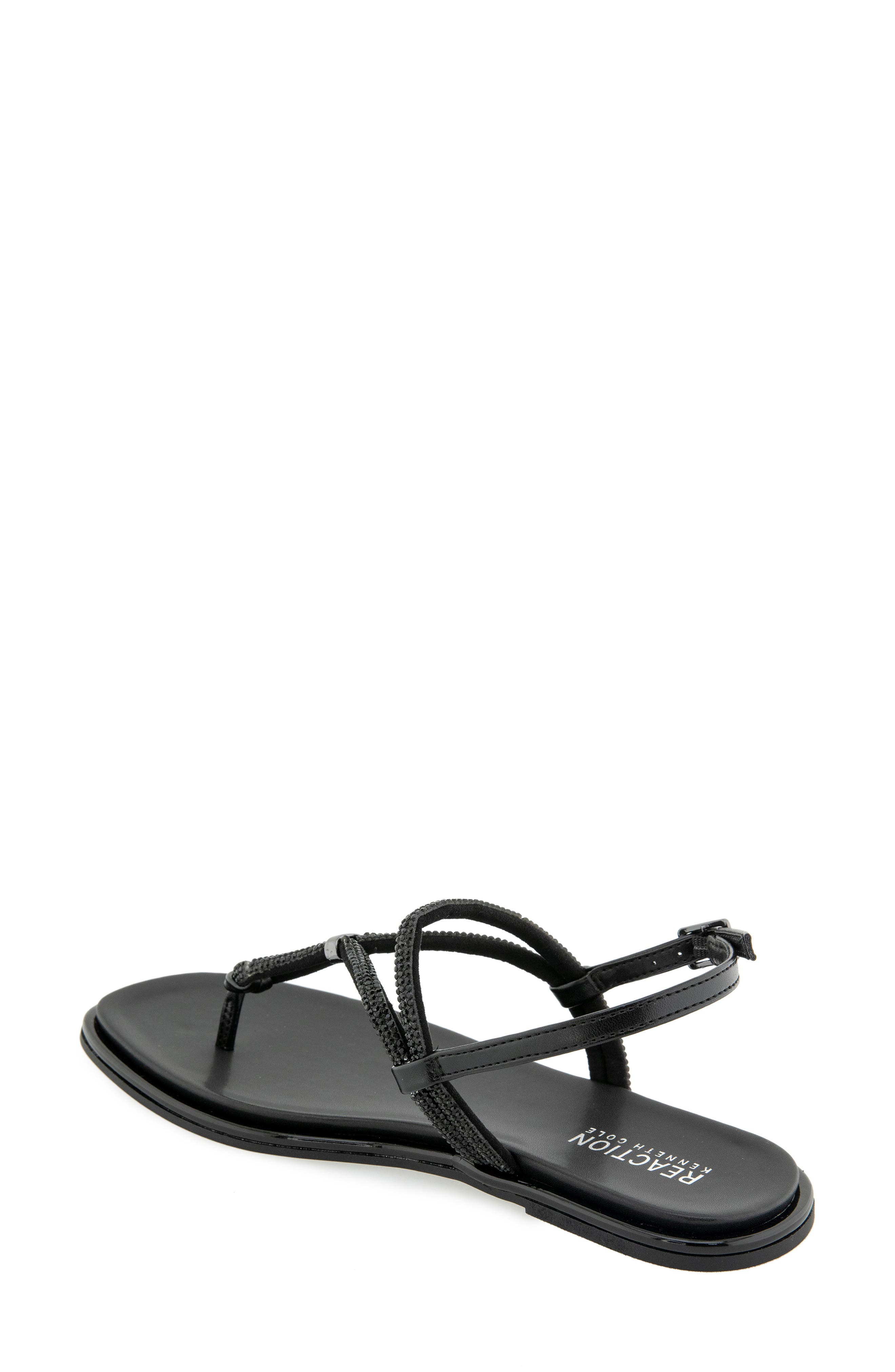 Reaction Kenneth Cole Wali Crystal Sandal, Alternate, color, Black