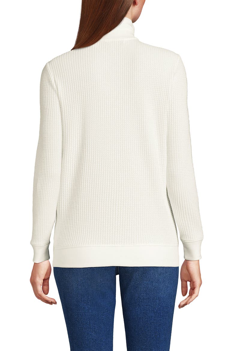 Long Sleeve Waffle Quarter Zip Pullover, Alternate, color, Ivory