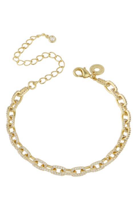 Pave CZ Chain Bracelet