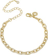 CZ by Kenneth Jay Lane Pave CZ Chain Bracelet