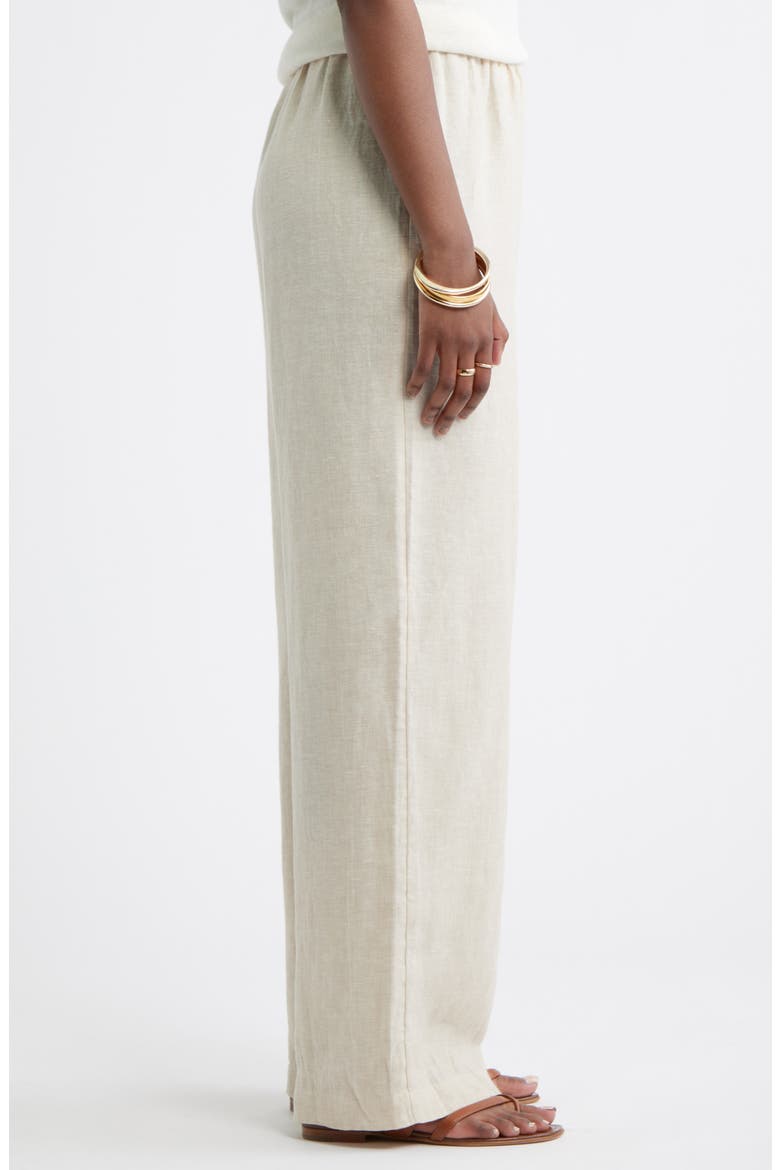 Wide Leg Linen Pants, Alternate, color, FLAX