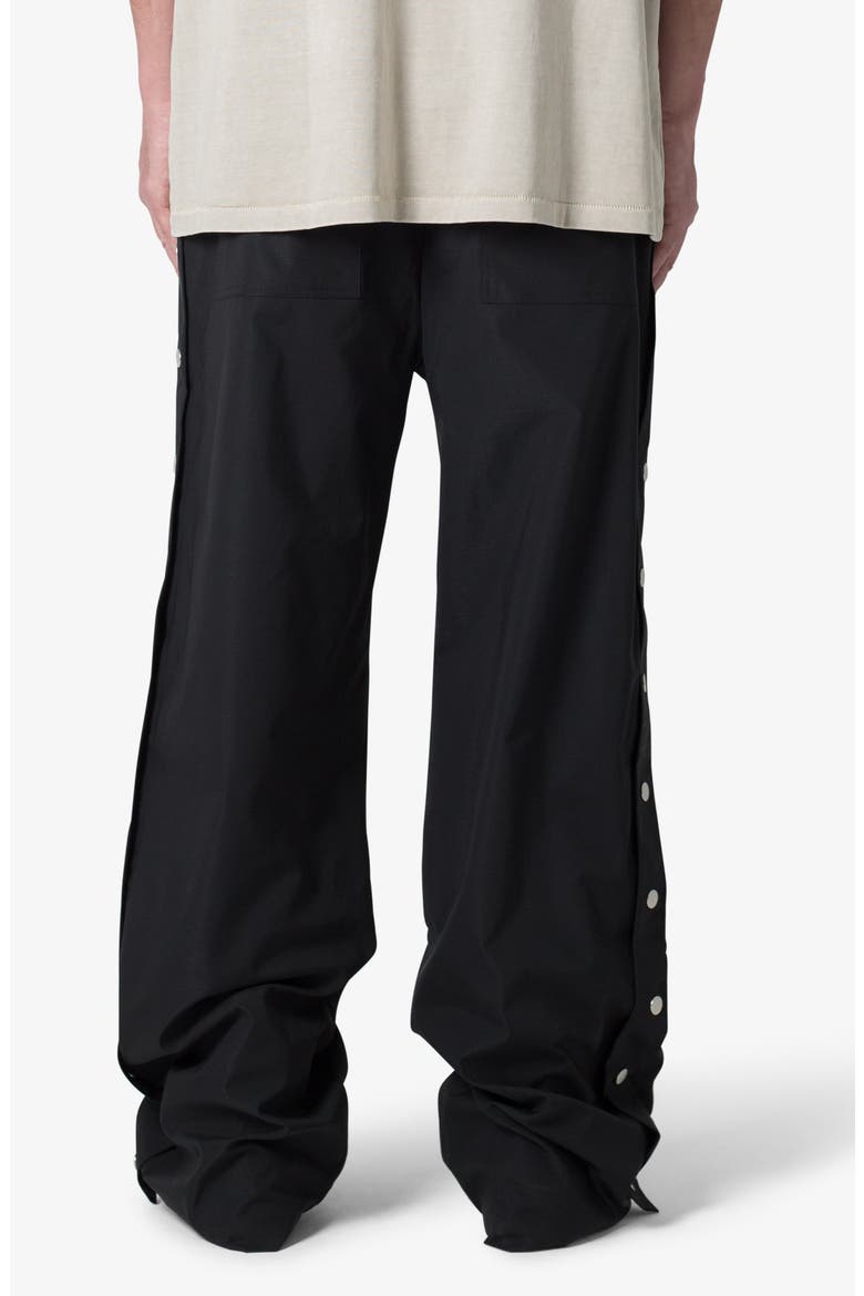 Oversize Side Snap Nylon Pants, Alternate, color, BLACK