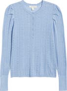 Treasure & Bond Pointelle Henley Sweater