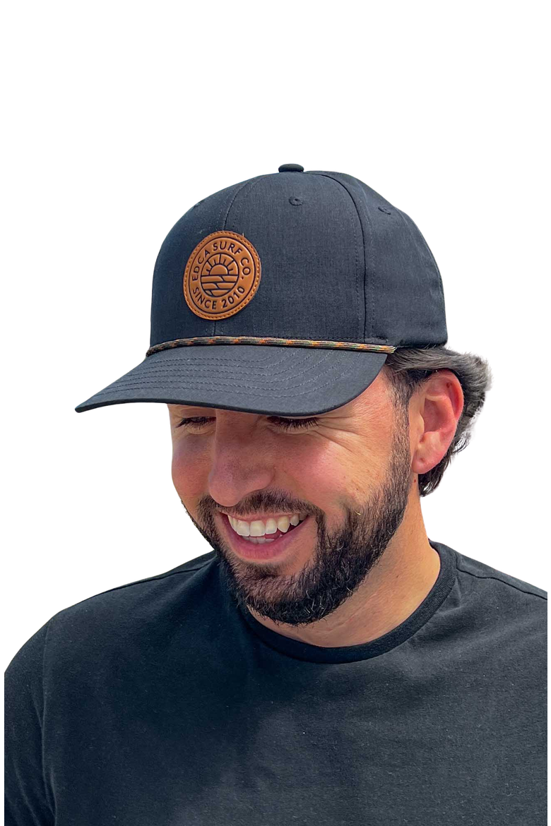 Oakdale Performance Snapback Hat, Main, color, Dark Brown / Black