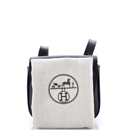 Pre-owned Hermes Hermes Della Cavalleria Shoulder Bag Epsom Mini In Black