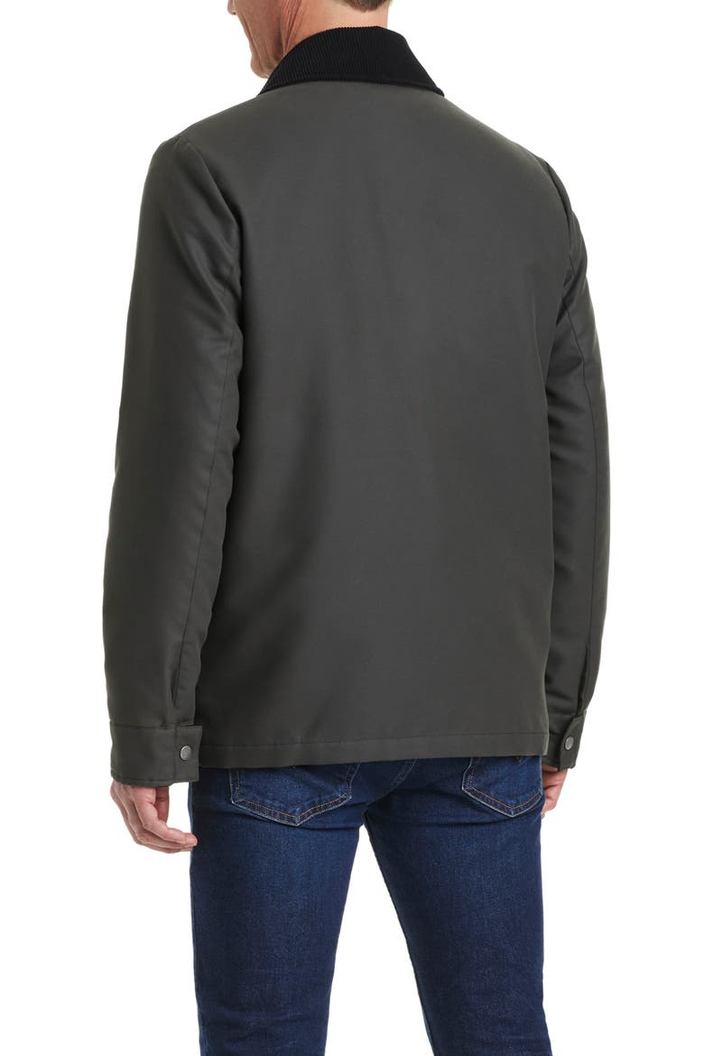 Waxed Barn Jacket, Alternate, color, DARK OLIVE