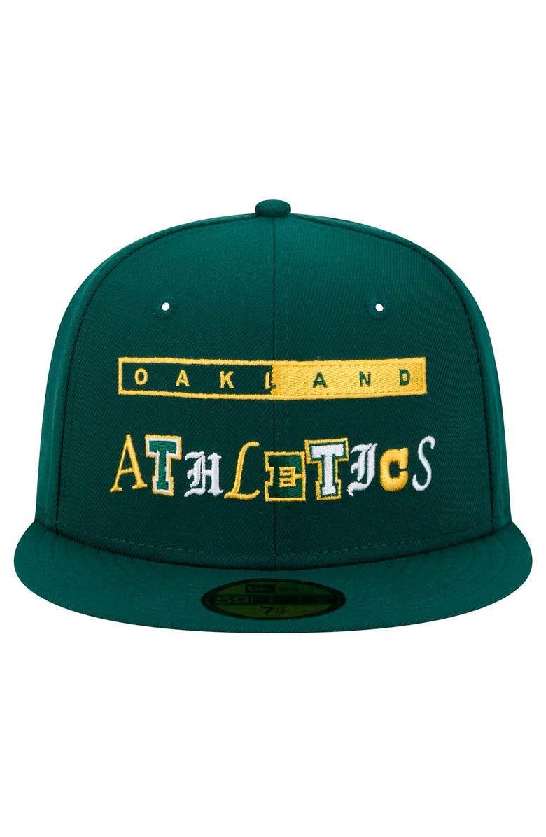 New Era Men's New Era Green Oakland Athletics Ransom 59FIFTY Fitted Hat, Alternate, color, Green