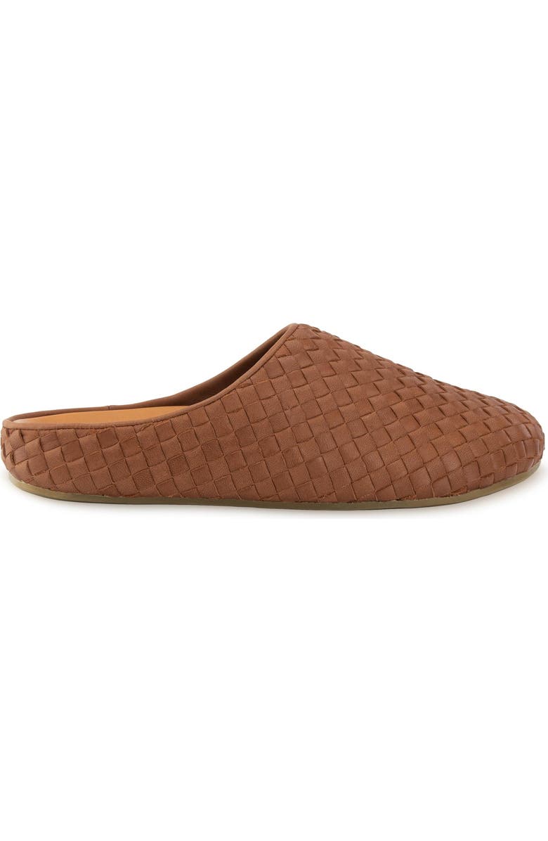 The Sak Bolinas Leather Woven Clog, Alternate, color, Cognac Woven