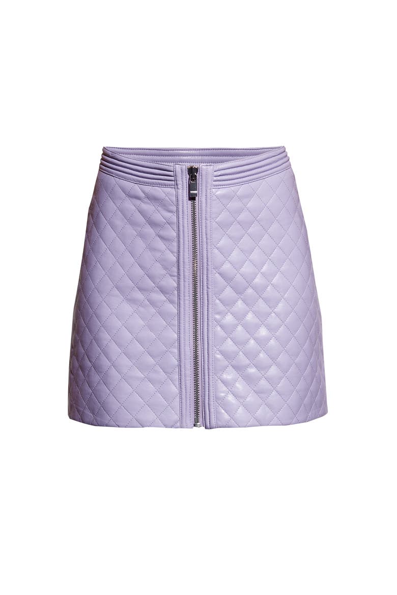 Nico Recycled Leather Skirt, Alternate, color, Pastel Lilac