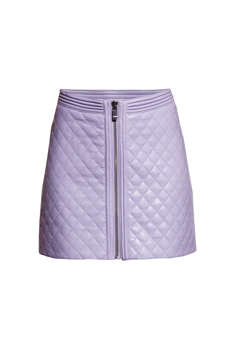 AS by DF Nico Recycled Leather Skirt, Alternate, color, Pastel Lilac