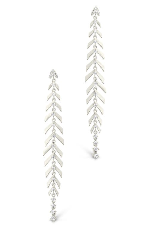 Sterling Forever Gemma Cubic Zirconia Drop Earrings In Silver