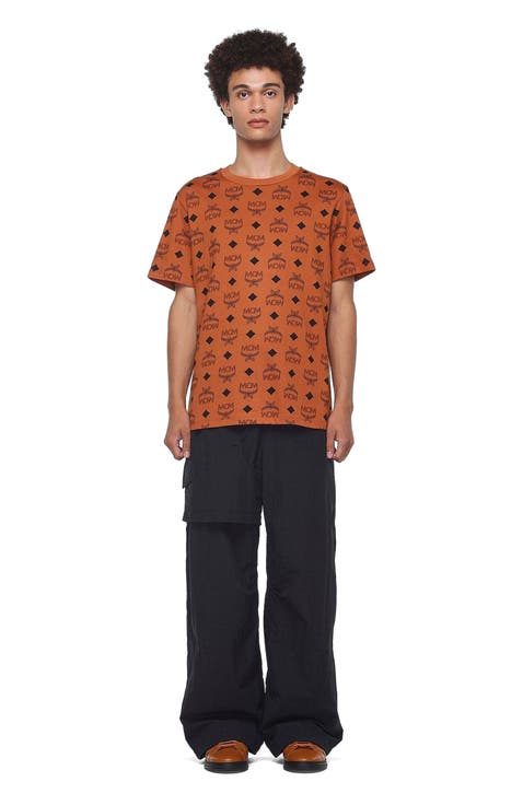 Maxi Monogram Print T-Shirt in Organic Cotton