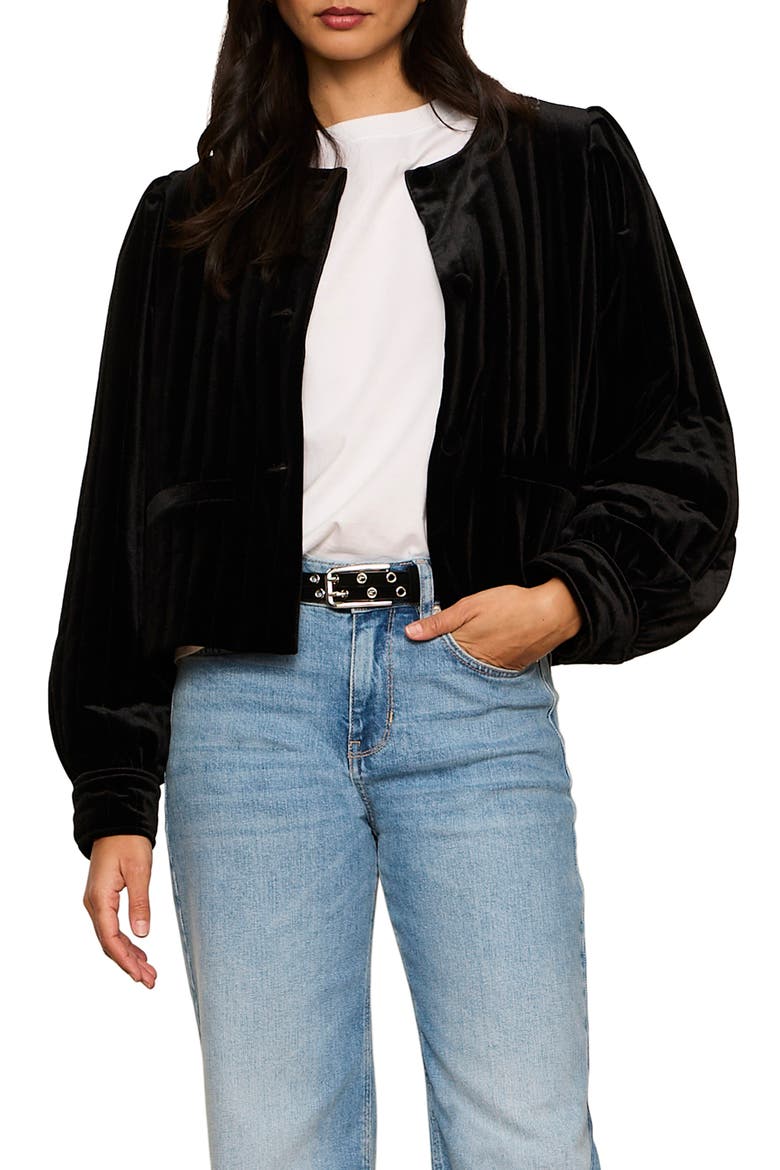 Pepper Velvet Jacket, Main, color, BLACK