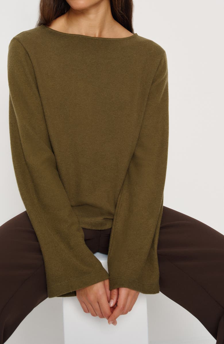 Reformation Eternity Knit Shirt, Alternate, color, Moss Garden