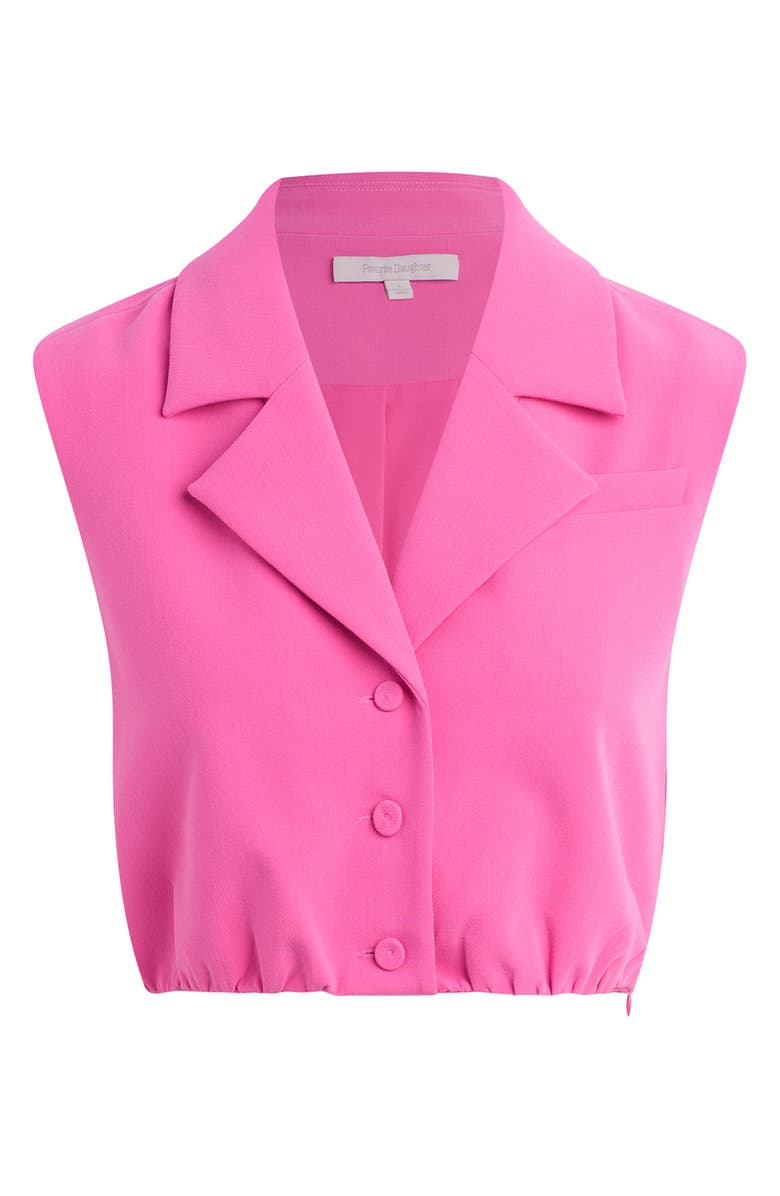 Favorite Daughter The Audrey Crop Vest, Alternate, color, Flamingo