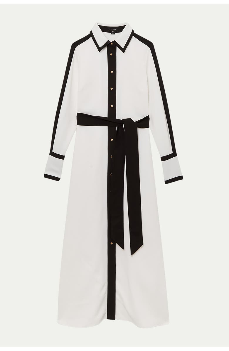 Karen Millen Petite Belted Midi Shirt Dress, Alternate, color, Ivory