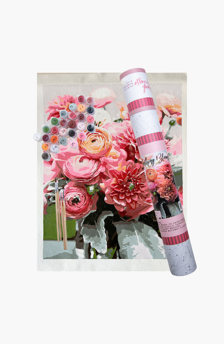 Pink Picasso Kits Blushing Blooms Paint by Numbers Kit, Main, color, Pink / Peach