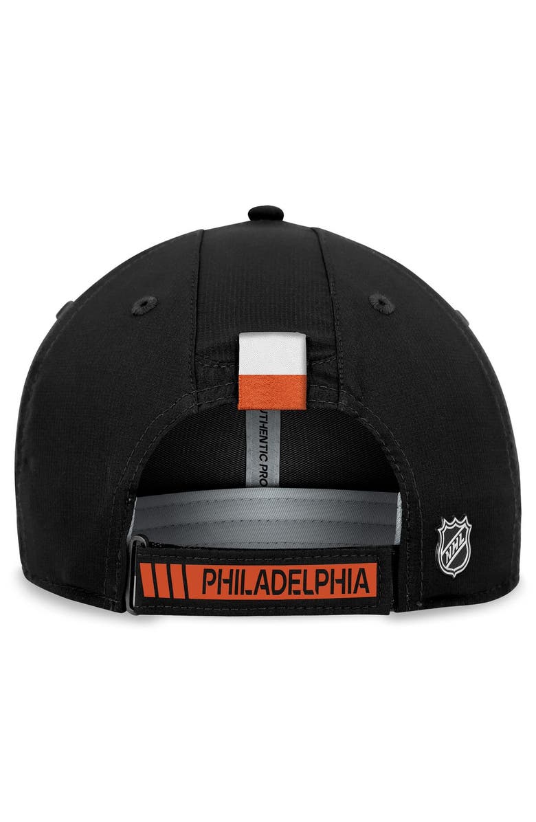 FANATICS Men's Fanatics Branded  Black Philadelphia Flyers Authentic Pro Rink Adjustable Hat, Alternate, color, Black