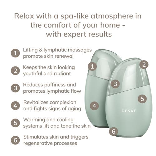 Geske Smartappguided Cool & Warm Eye & Face Massager | 7 In Green