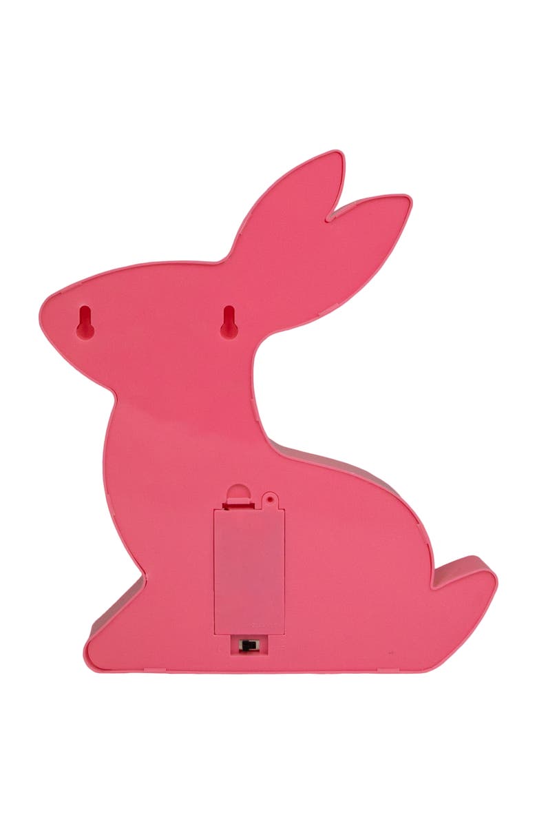 Northlight 9.5" LED Lighted Pink Easter Bunny Marquee Wall Sign, Alternate, color, Pink