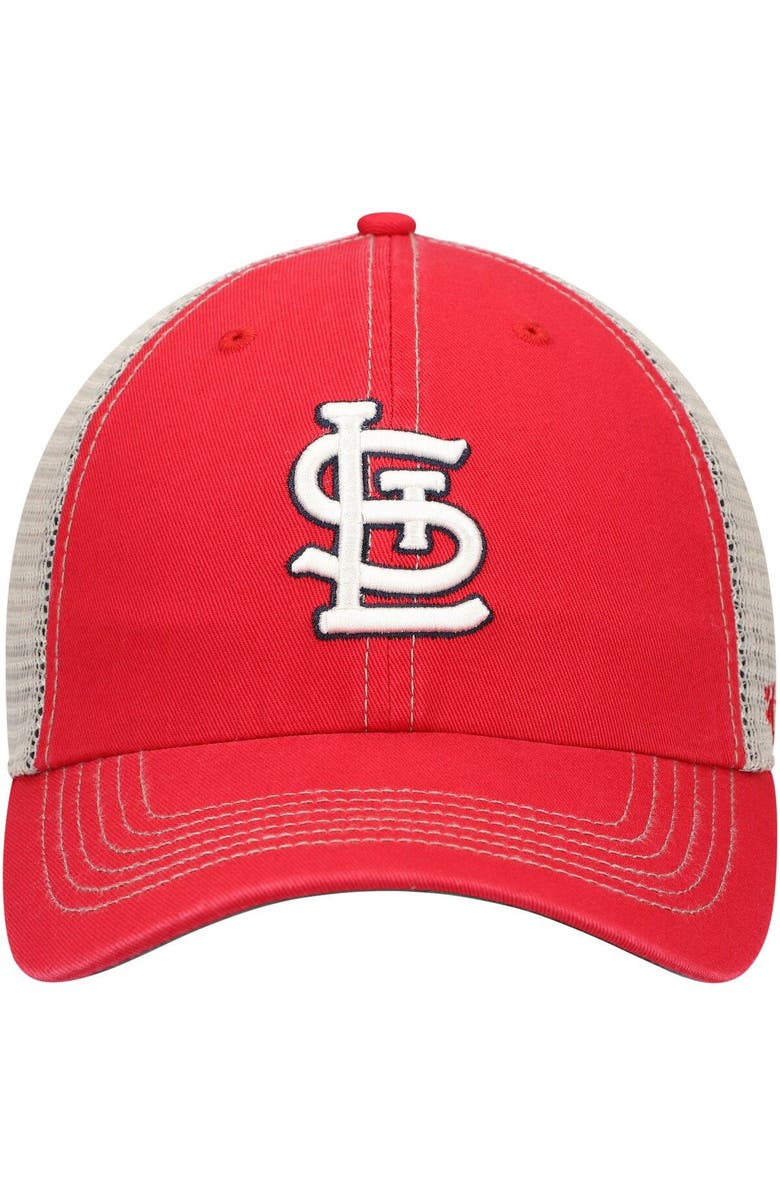 '47 Men's '47 Red St. Louis Cardinals Trawler Clean Up Trucker Snapback Hat, Alternate, color, 