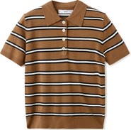 MANGO Stripe Polo Sweater
