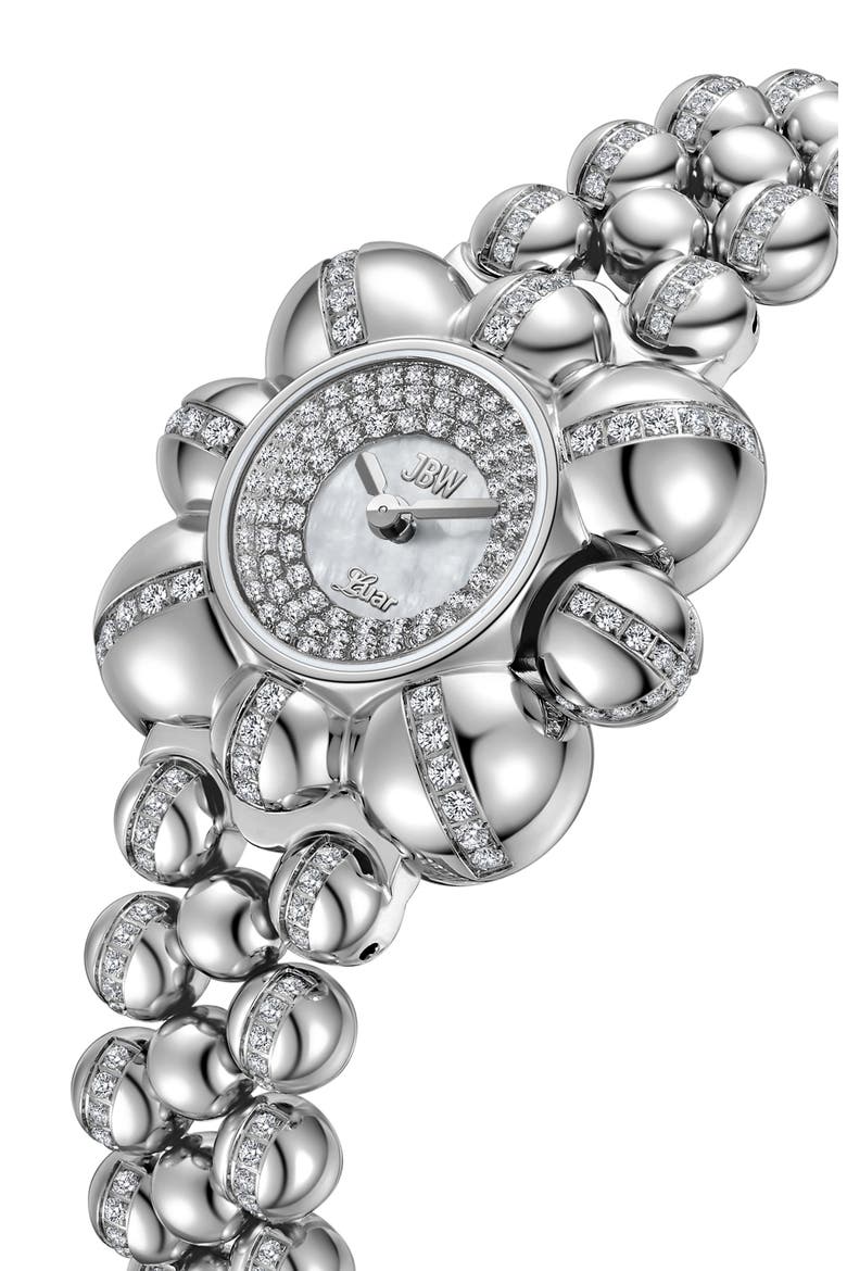x Luar Atmosphere Pavé Bracelet Watch, 30mm, Alternate, color, STAINLESS STEEL