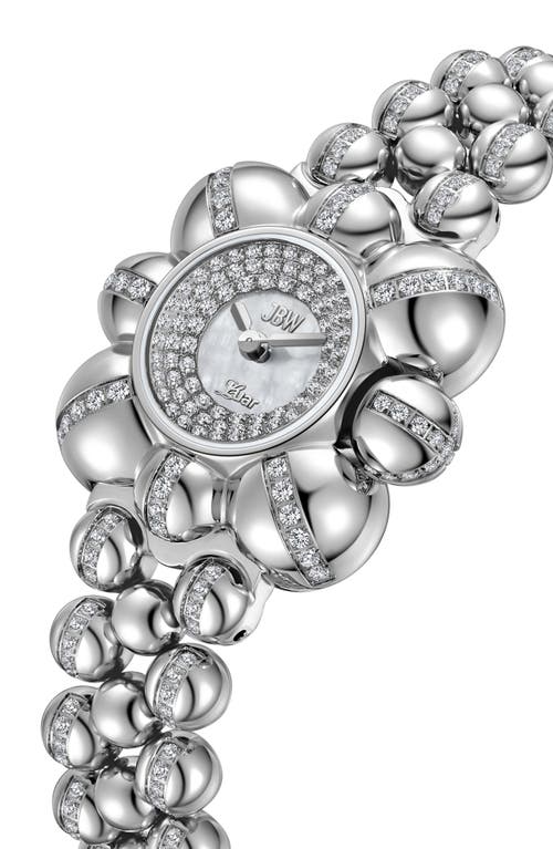 Jbw X Luar Atmosphere Pavé Bracelet Watch, 30mm In Stainless Steel