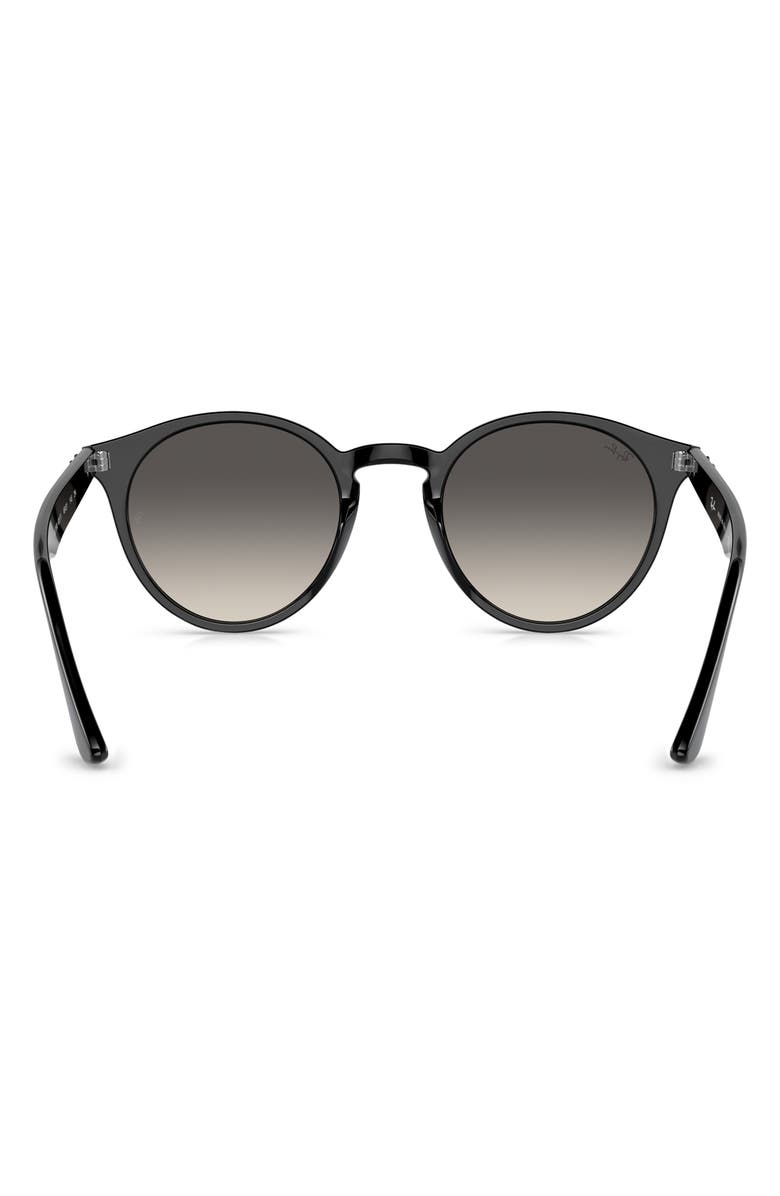 Ray-Ban Highstreet 51mm Round Sunglasses, Alternate, color, Black