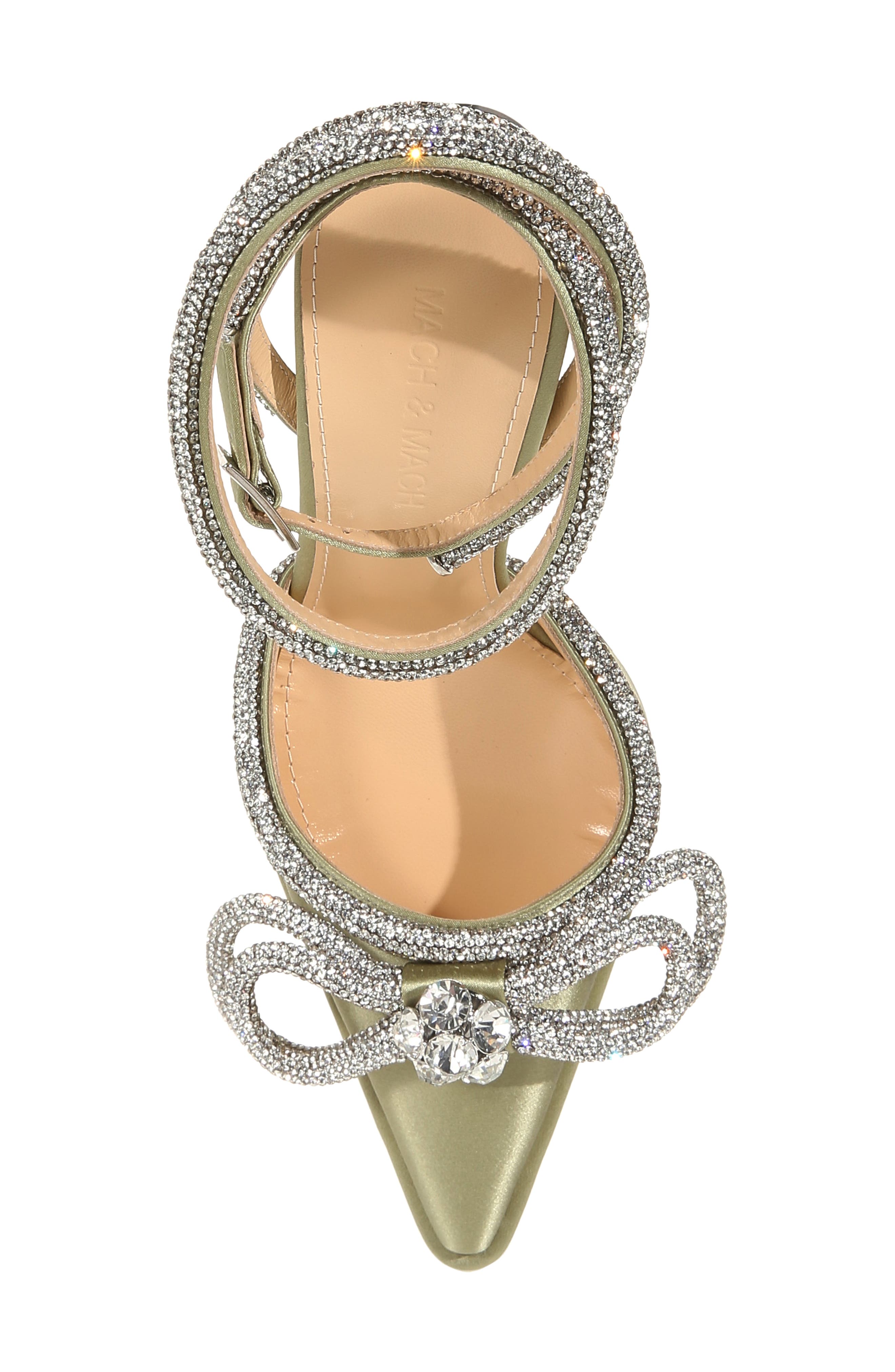 Mach & Mach Double Bow Satin Platform Pump, Alternate, color, 