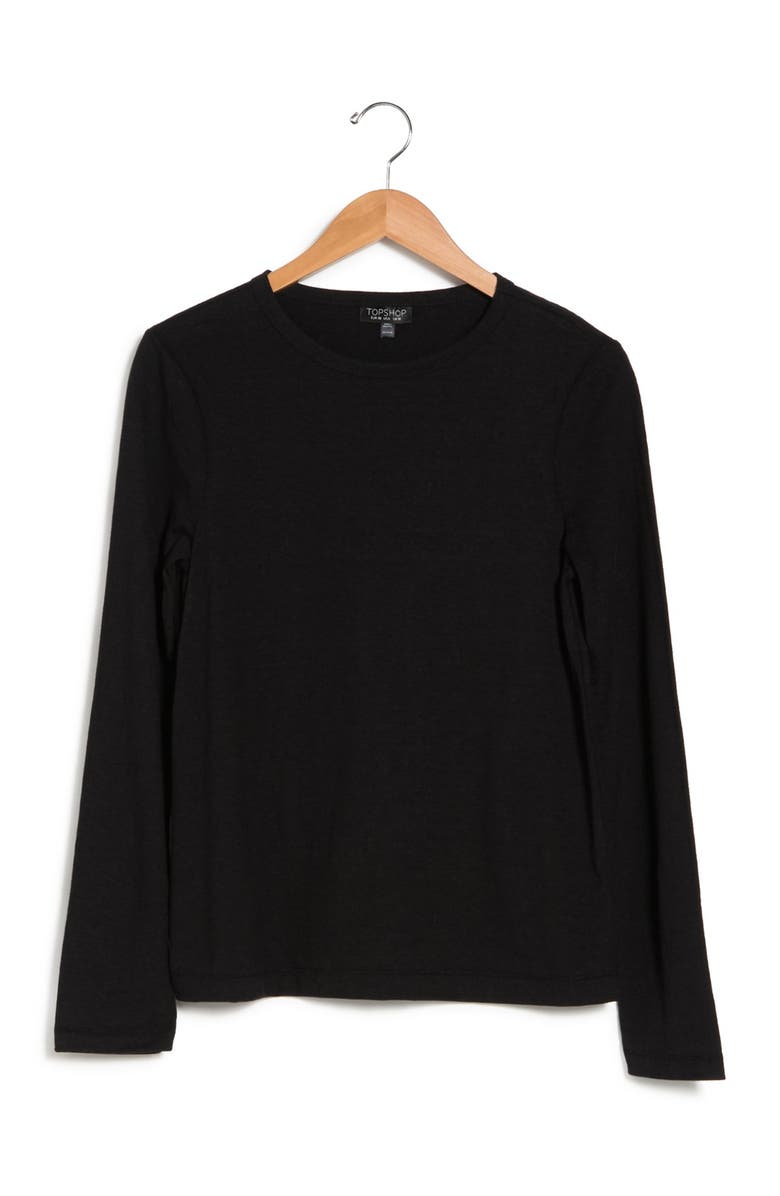 Topshop Marl Long Sleeve T-Shirt, Alternate, color, 