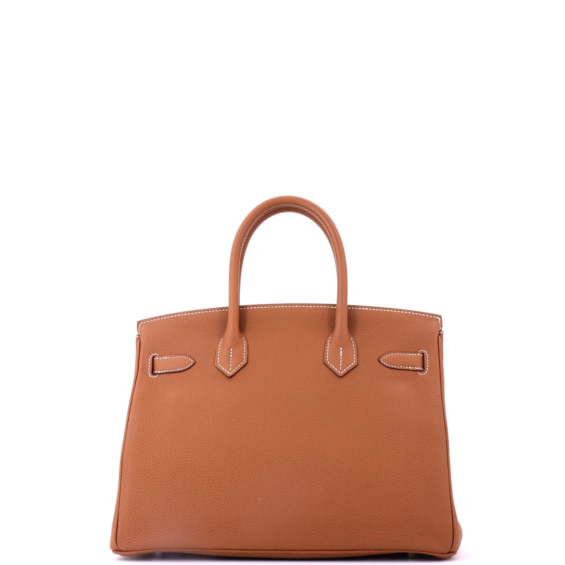 Pre-Owned Hermes Birkin Handbag Brown Togo with Palladium Hardware 30, Alternate, color, Gold