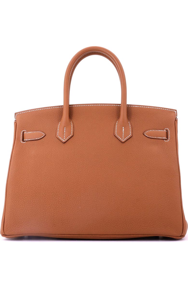Pre-Owned Hermes Birkin Handbag Brown Togo with Palladium Hardware 30, Alternate, color, Gold