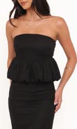 Petal & Pup Ursa Peplum Strapless Top