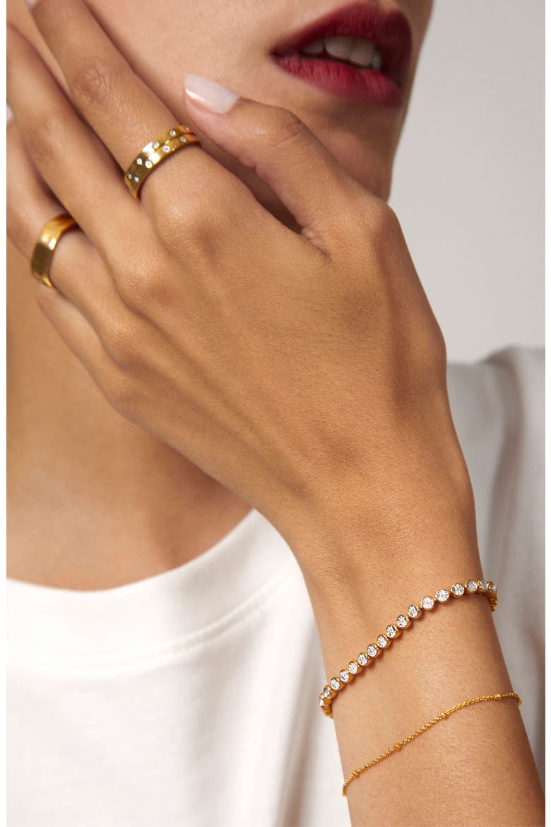 Diamond Essential Tennis Bracelet, Alternate, color, YELLOW GOLD