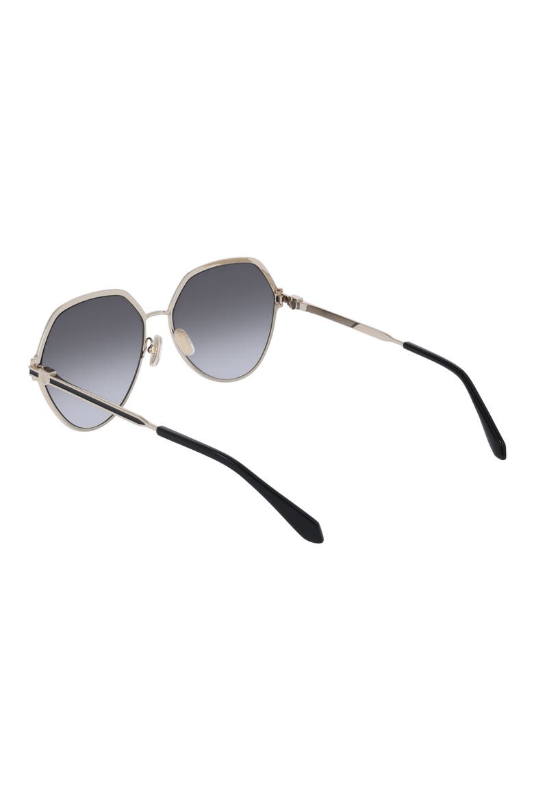 62mm Oversize Tea Cup Sunglasses, Alternate, color, GOLD/ GREY GRADIENT