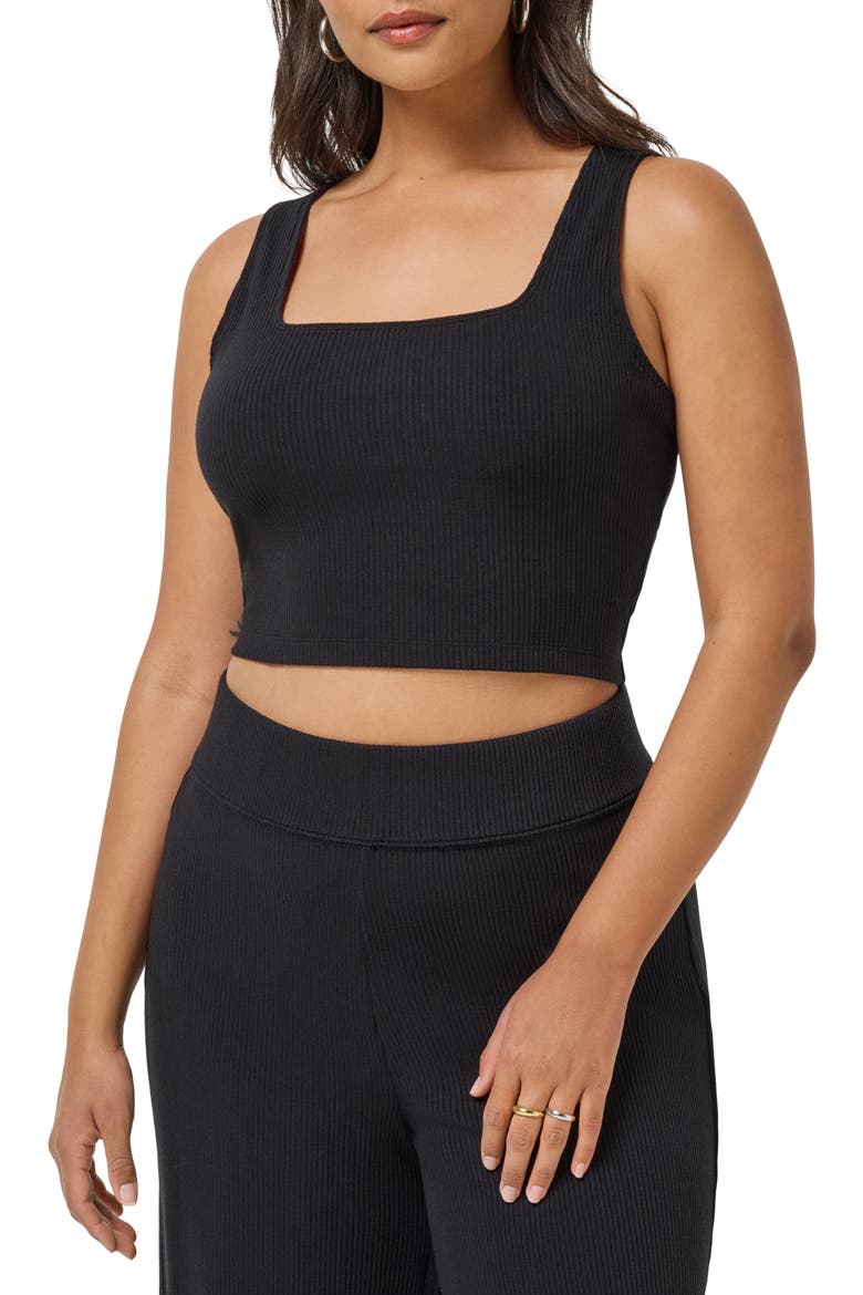 Evening Retreat Rib Crop Tank, Alternate, color, BLACK